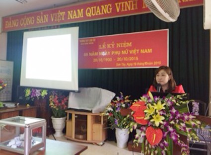 Lễ kỷ niệm 85 năm ngày thành lập Hội Liên hiệp Phụ nữ Việt Nam (20/10/1930 – 20/10/2015) tại trường THPT Sơn Tây